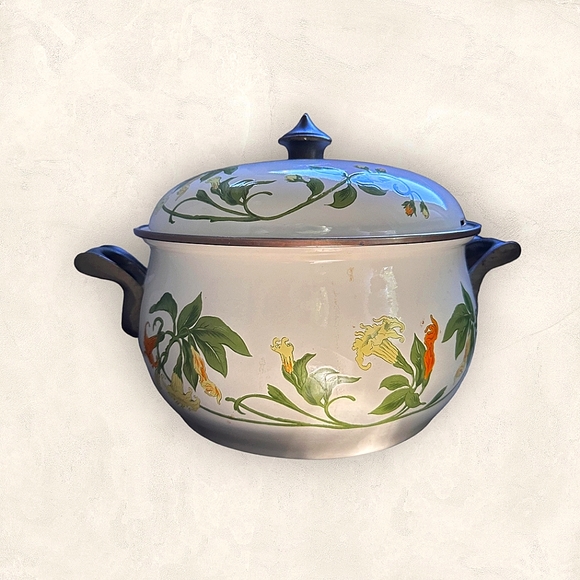 Vintage Asta Enamelware Dutch Oven - Germany - 2-Quart - Brass - Picture 2 of 8